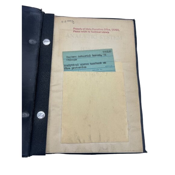 Vintage Analytic System Handbook on Fire Protection JV Parker Western Actuarial - Picture 2 of 9